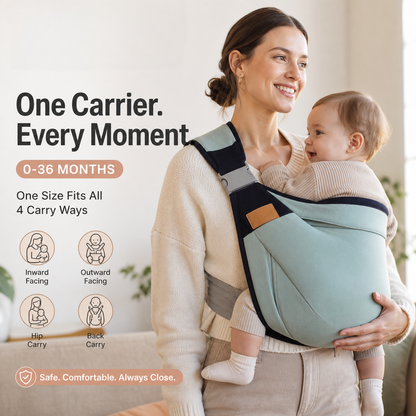 4-in-1 Baby Carrier – Give Your Arms a Break & Keep Baby Close