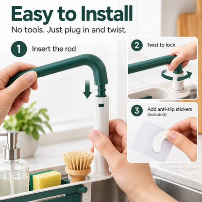🔥 Buy 2, Save 50% — Upgraded Expandable Over-Sink Caddy