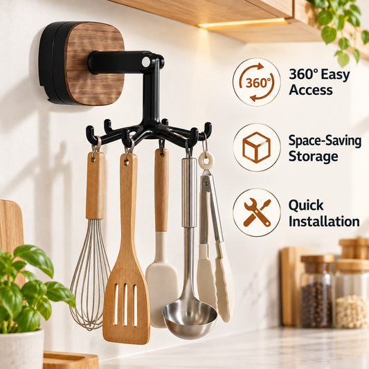 360° Rotating Kitchen Utensil Holder