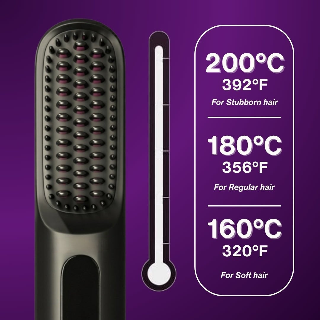 Cordless Portable Heated Straightening Brush