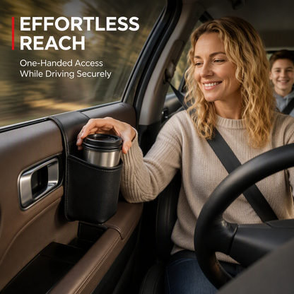 NEW HOT SALE🚗 50% OFF! Leather Car Cup Holder & Organizer