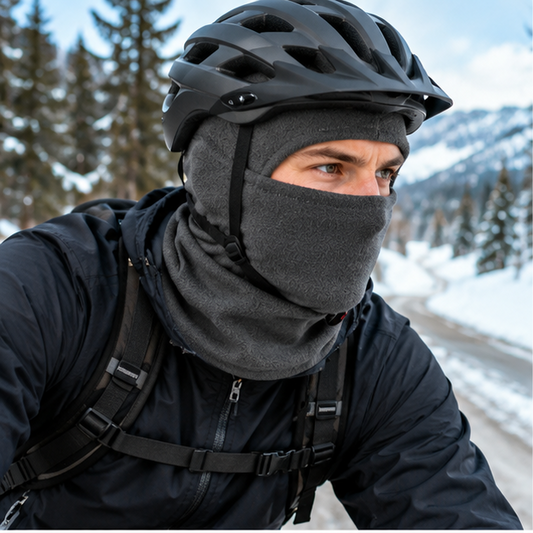 Winter Fleece Face Mask – Thermal Neck Gaiter and Beanie Set for Cold Weather Outdoor Activities