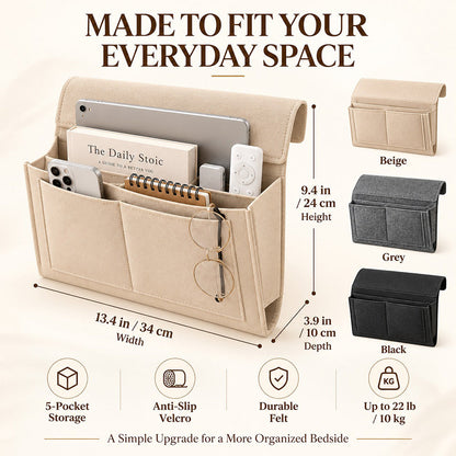 🔥Limited Time 33% OFF🔥Updated,Bedside Storage Caddy – Keep Your Space Organized