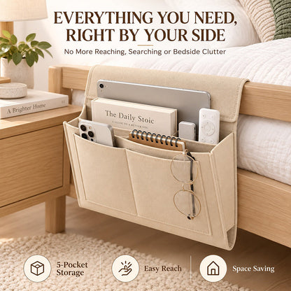 🔥Limited Time 33% OFF🔥Updated,Bedside Storage Caddy – Keep Your Space Organized
