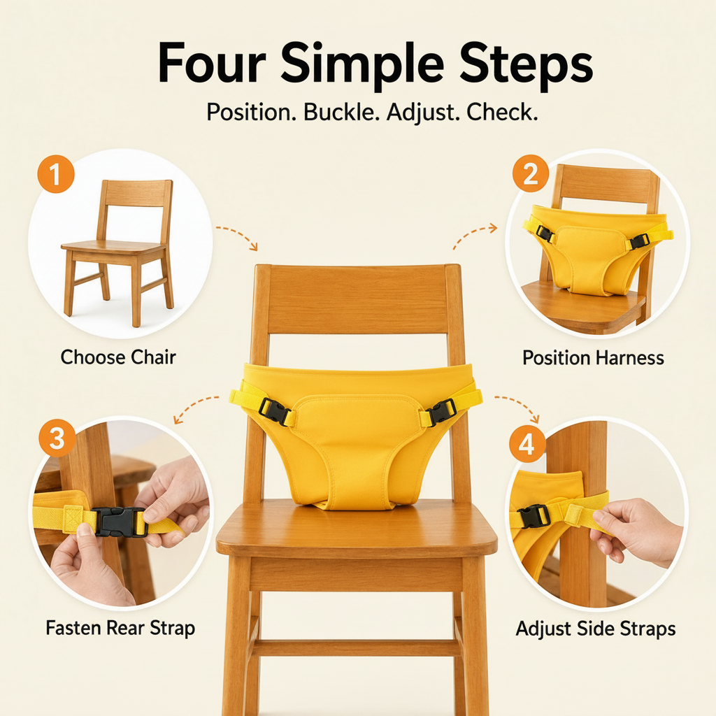 Harness Seat for High Chair Baby Feeding Safety Seat with Strap