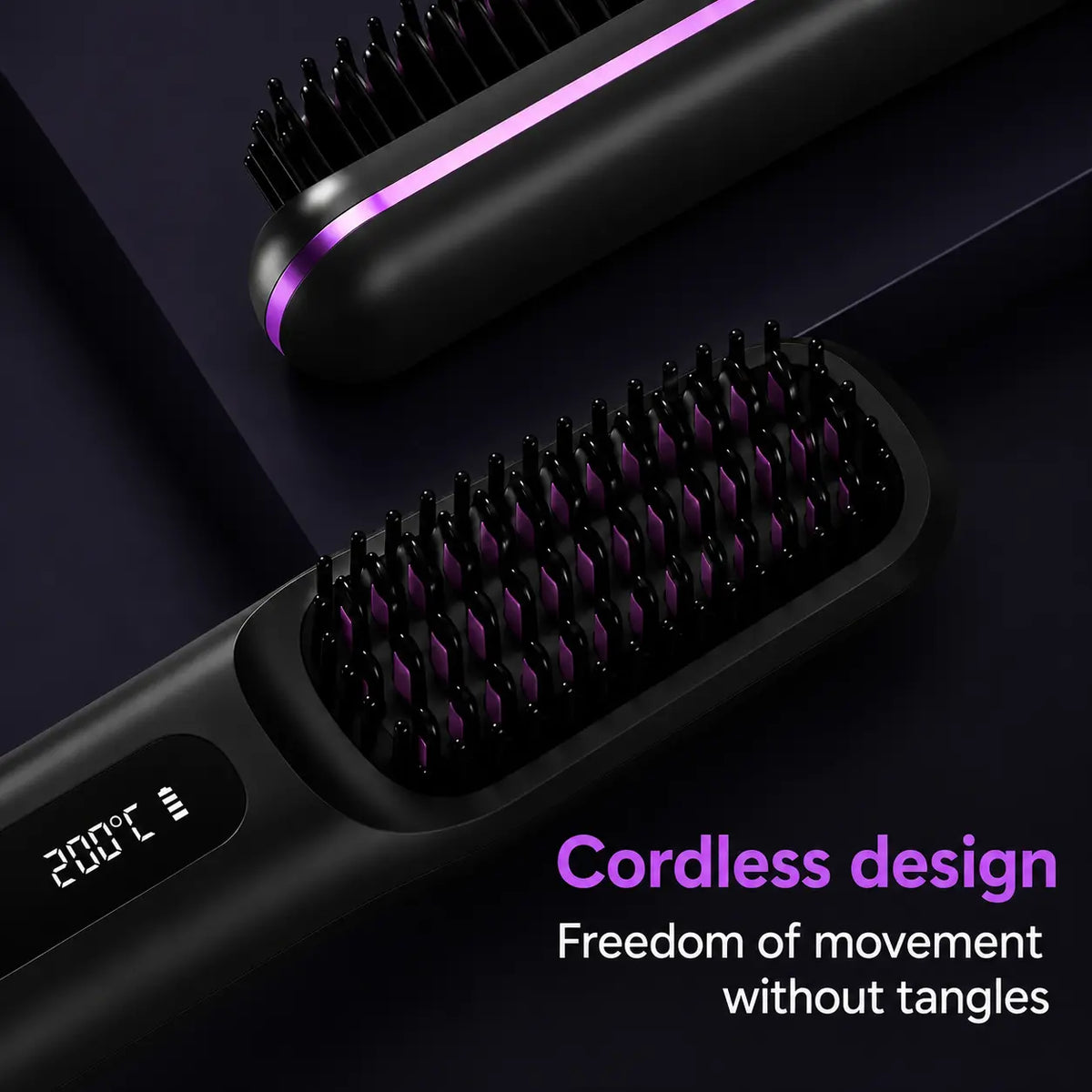 Cordless Portable Heated Straightening Brush