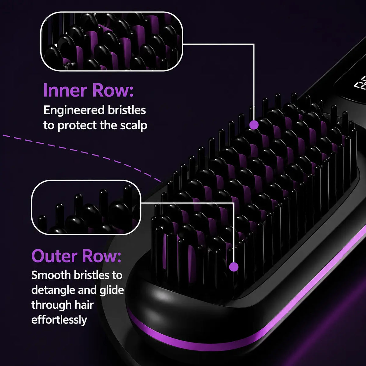Cordless Portable Heated Straightening Brush