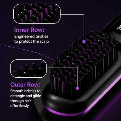 Cordless Portable Heated Straightening Brush