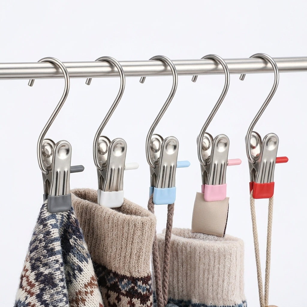 Glove Leash Clips – Stainless Steel Anti-Loss Clips for Ski & Winter Gloves