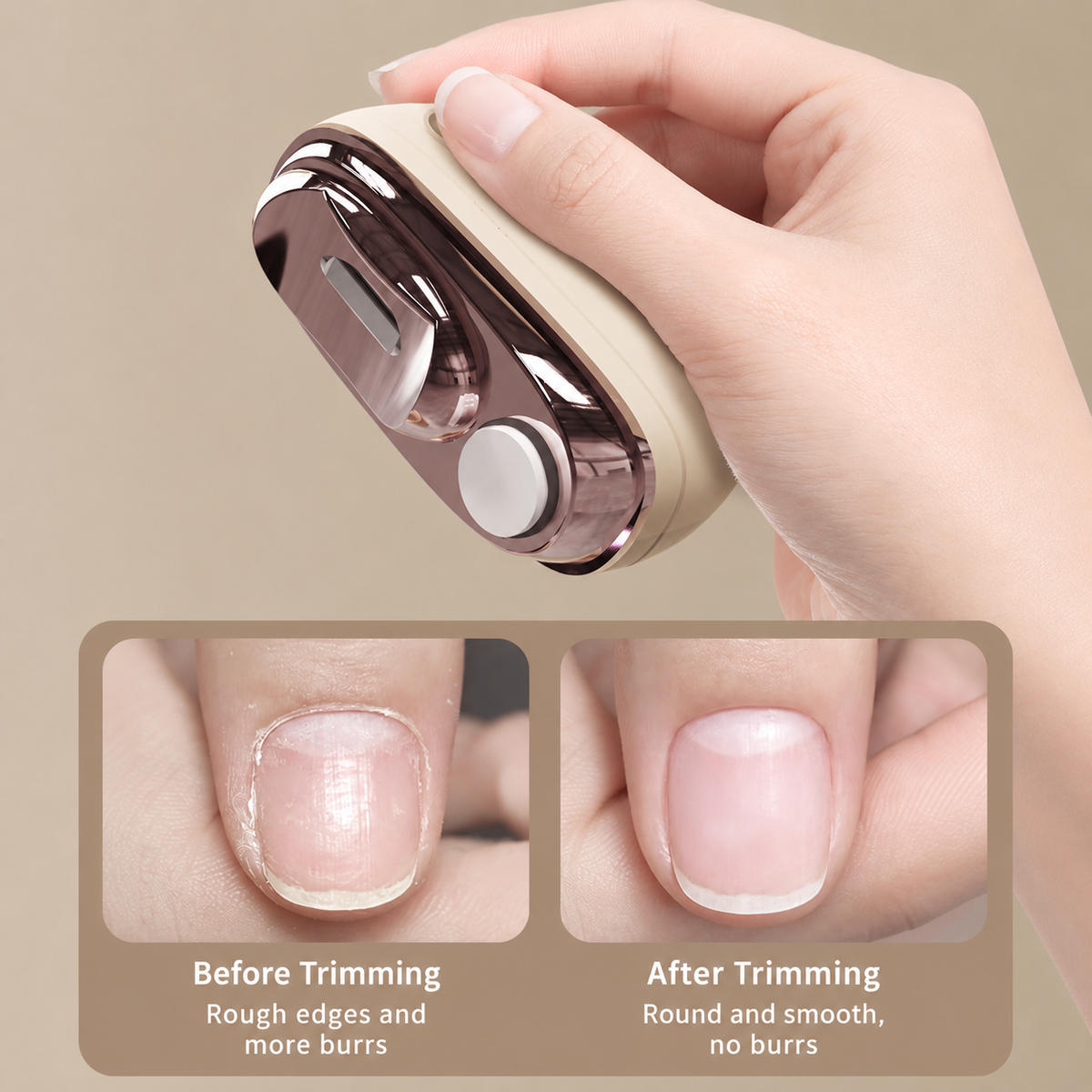 2-in-1 Smart Electric Nail Clipper & Polisher
