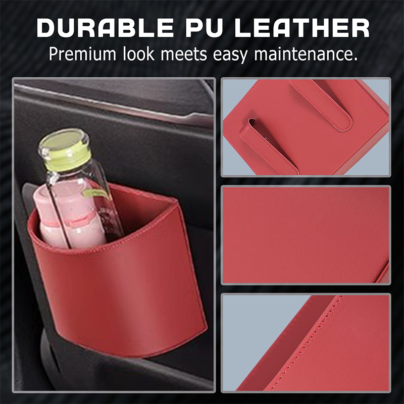 NEW HOT SALE🚗 50% OFF! Leather Car Cup Holder & Organizer