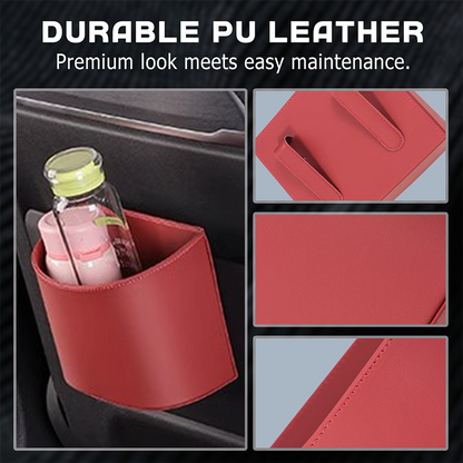 NEW HOT SALE🚗 50% OFF! Leather Car Cup Holder & Organizer