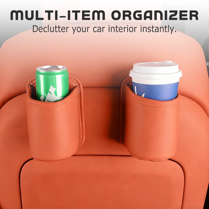 NEW HOT SALE🚗 50% OFF! Leather Car Cup Holder & Organizer