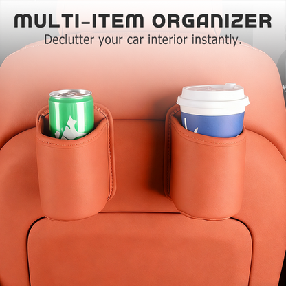 NEW HOT SALE🚗 50% OFF! Leather Car Cup Holder & Organizer