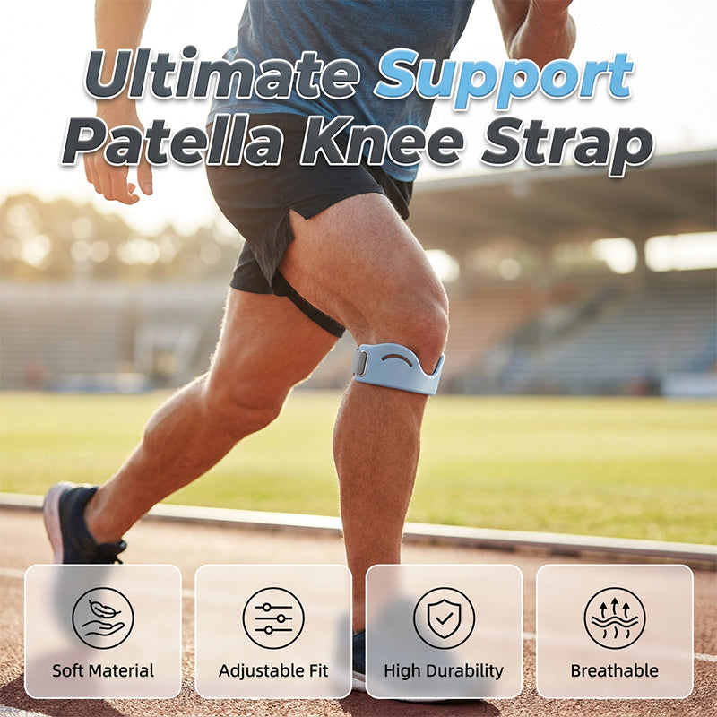 Silicone Knee Patella Strap – Shock-Absorbing & Breathable Support🦵